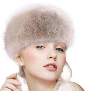 Sale Faux Fur Headband  in White + Cream. Ear Muff  Ear Warmer.